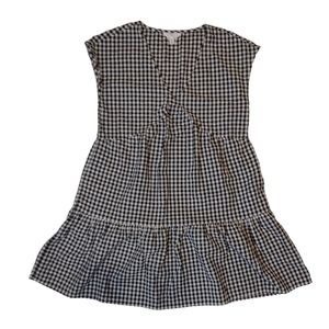 Time and Tru Tiered V-neck Gingham Dress